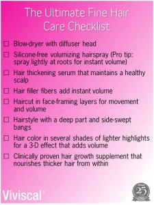 Fine hair care checklist
