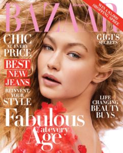 Harper's bazaar magazine omslag oktober 2016 Gigi Hadid