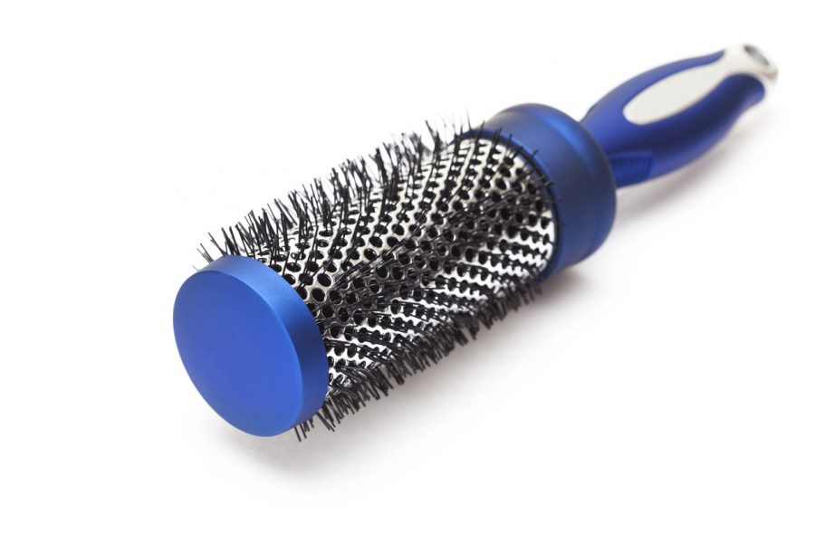 round blue vented metal hairbrush - best hair brush for fine hair